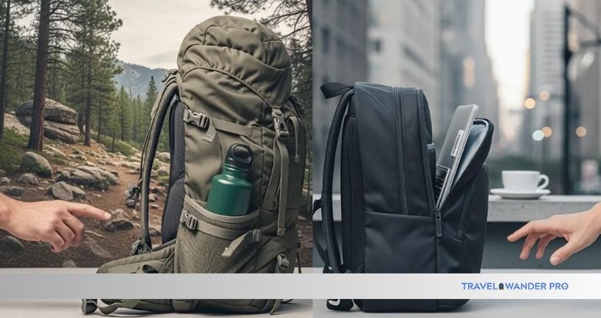 what is the difference between hiking and travel backpacks